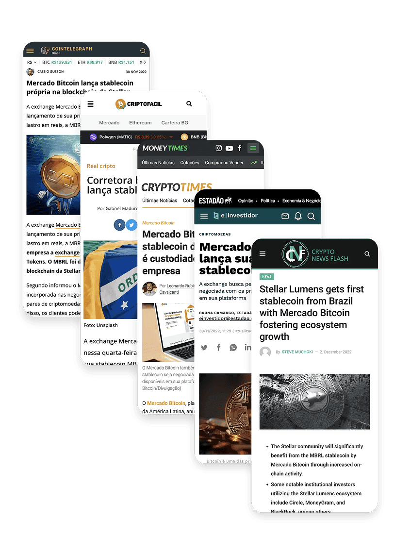 Several cell phones with news