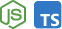 Node.JS and Typescript logo