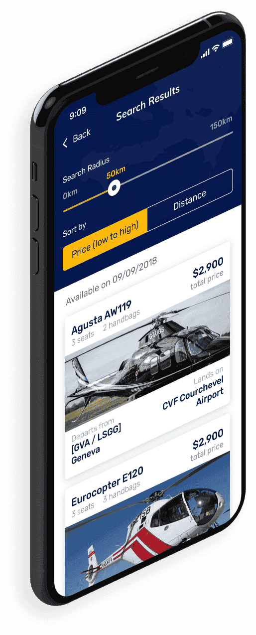 iPhone XS Max Space Gray right angle device mockup with Findheli app for Cheesecake Labs case study
